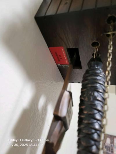 1970s vintage German cuckoo clock with pine cones and pineap - Thumbnail 5