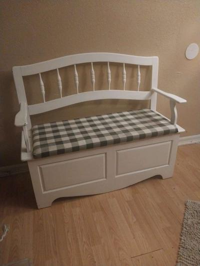White Entryway Bench - Thumbnail 6
