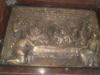 last supper popout lithograph made of silver Tritium 1 of a