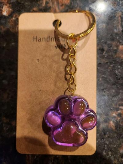 dog paw keychain - Thumbnail 3