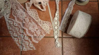 BUNDLE OF LACE VINTAGE MATERIAL SPOOLS - Thumbnail 3