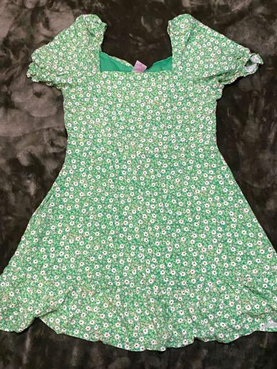 green floral dress - Thumbnail 2