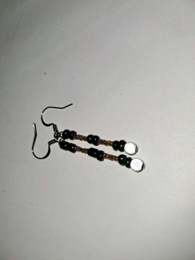 gold and purple earrings - Thumbnail 3