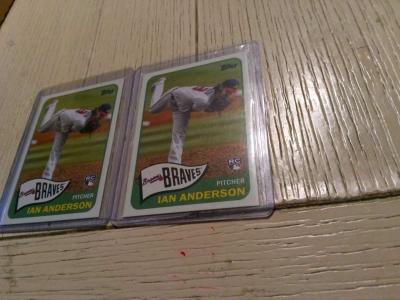2 card rookie lot Topps Ian Anderson - Thumbnail 2