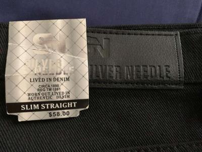 Black Slim Straight Jeans - Thumbnail 3