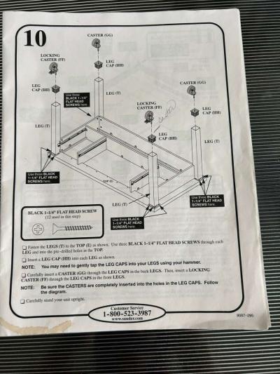 Glass Top Office Desk with Dark Wood Frame - Thumbnail 4