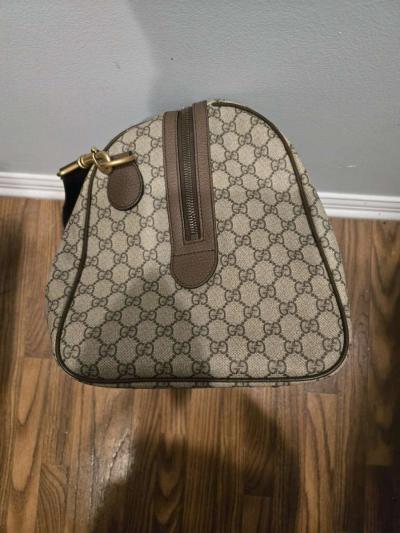 Gucci GG Large Duffle Bag Canvas Beige - Thumbnail 4