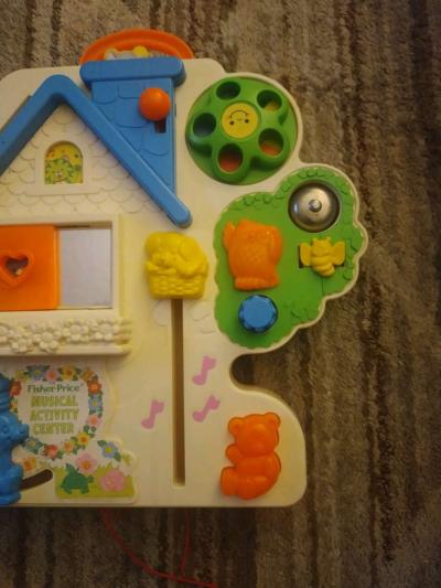 Vintage 1985 Fisher Price Musical Activity Center Baby Crib - Thumbnail 3