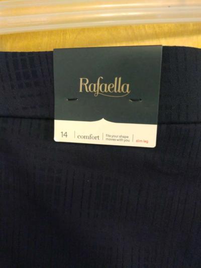 Rafaella Navy Blue slacks Dress pants for womens size 14 NEW - Thumbnail 4
