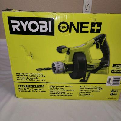 RYOBI ONE 18V HYBRID DRAIN AUGER TOOL ONLY - Thumbnail 4