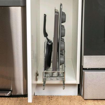GLIDEZ CHROME STEEL COOKWARE AND BAKEWARE PULLOUT ORGANIZER - Thumbnail 2