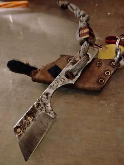 handcrafted custom made fixed blade utility knife - Thumbnail 4