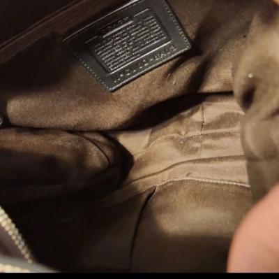 New Coach Brown Leather Medium Satchel Handbag - Thumbnail 2