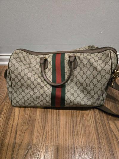 Gucci GG Large Duffle Bag Canvas Beige - Thumbnail 2