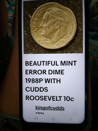 dime with error 1988 with cudds - Thumbnail 2