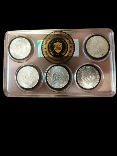 1901 to 1906 US SILVER DOLLAR MS68 PCGS GRADED COIN SET - Thumbnail 2