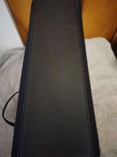 TOMMY HILFIGER Signature Black Canvas Faux Leather Shoulder - Thumbnail 6