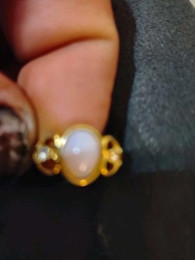 real opal ring gold womens pink stone - Thumbnail 1