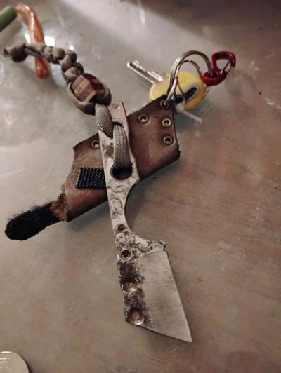 handcrafted custom made fixed blade utility knife - Thumbnail 3