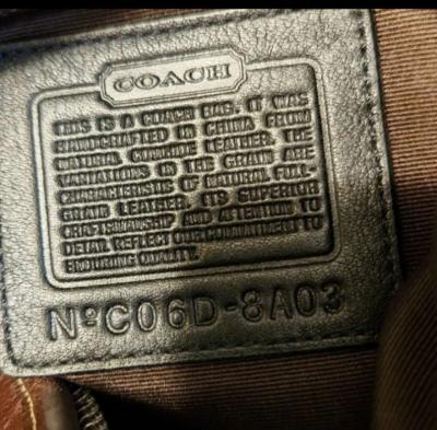 New Coach Brown Leather Medium Satchel Handbag - Thumbnail 3