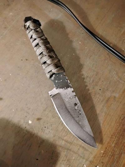 handcrafted fixed blade knife - Thumbnail 6
