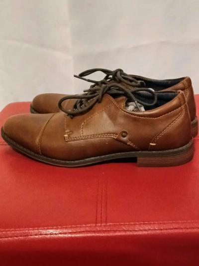 Brand New boys dress shoes brown size 3 - Thumbnail 4
