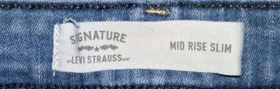 JUNIORS LEVI STRAUSS SIGNATURE MID RISE SLIM DENIM JEANS - Thumbnail 4