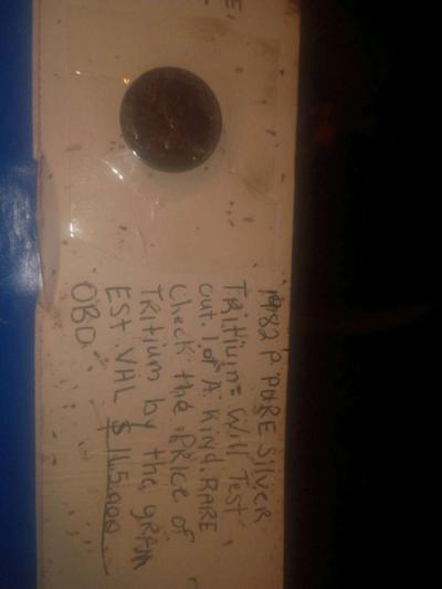 1965 pure silver tritium quarter 1 of a kind