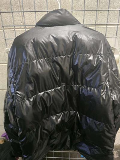 Fashion Men Black Puffer Jacket with Red Lining - Thumbnail 6