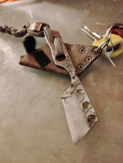 handcrafted custom made fixed blade utility knife - Thumbnail 5