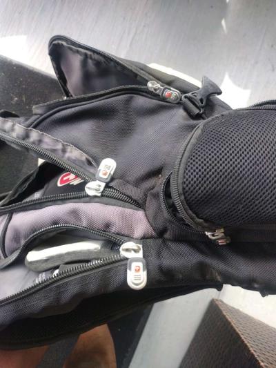 Backpack Swiss Gear Airflow Black Multi Compartments Lap Pad - Thumbnail 4