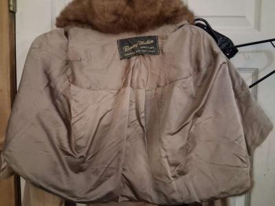 vintage red tan mink stole - Thumbnail 3