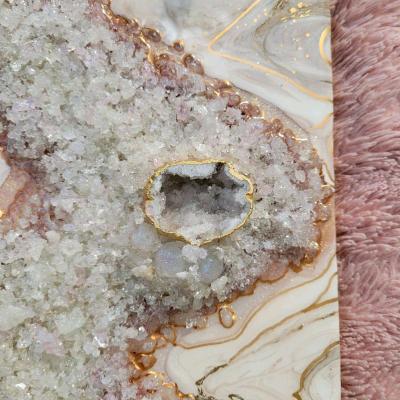 Pink Amethyst Geode Wall Art - Thumbnail 4