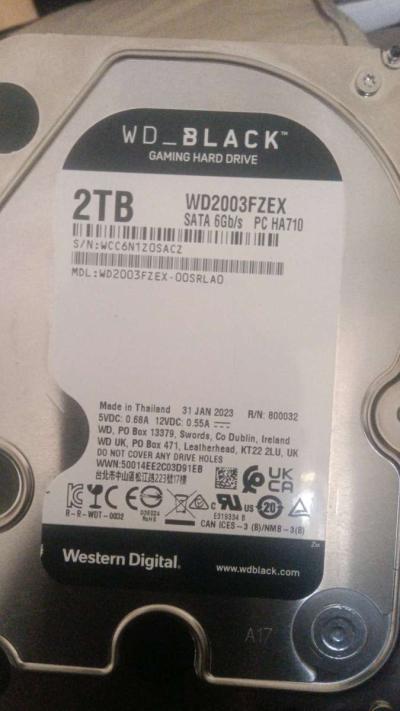 WD Black Gaming Hard Drive 2TB - Thumbnail 1