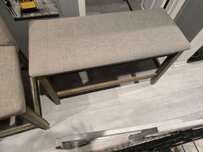 Hyland Brown Grey 48 CounterHeight Table Set w Lazy Susan - Thumbnail 5