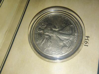 1934 walking liberty and stamp - Thumbnail 3