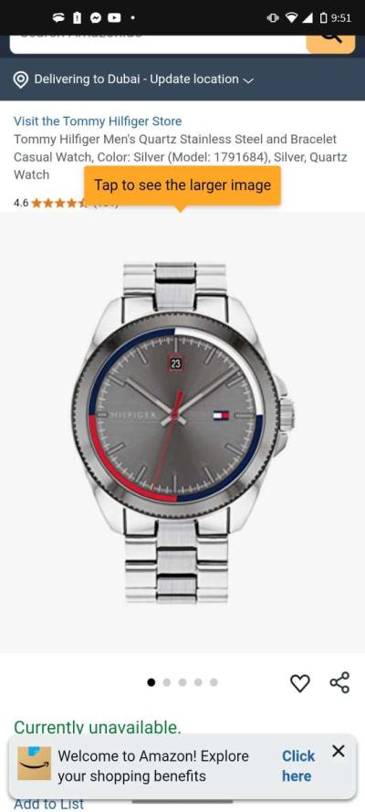 Tommy Hilfiger Mens Quartz Stainless Steel and Bracelet Casu - Thumbnail 3