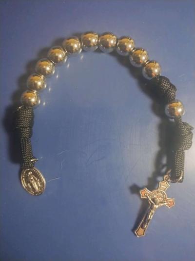 Handmade Stainless steel bead Single Decade Rosary - Thumbnail 1