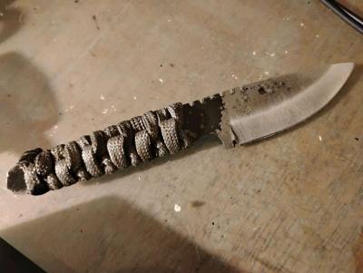 handcrafted fixed blade knife - Thumbnail 4