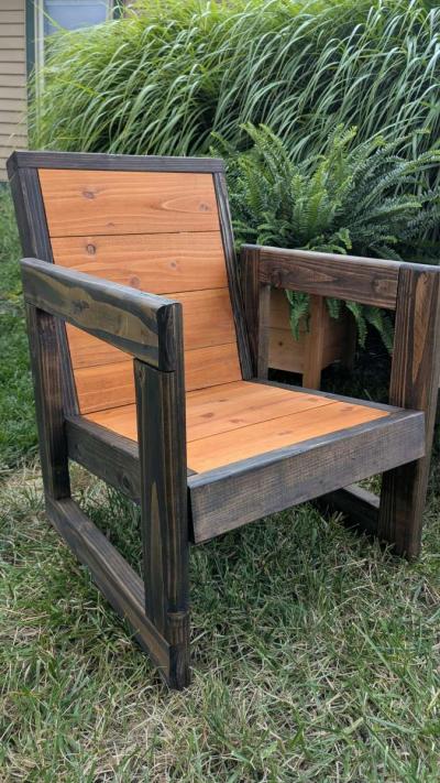 Rustic 3 Piece Patio Furniture  Handmade  Built to Last - Thumbnail 2