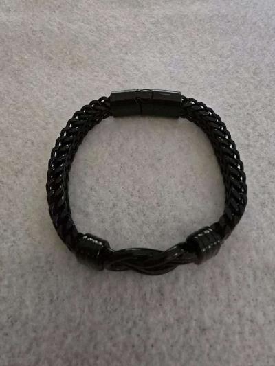 Stainless Steel Double Row Buckle Bracelet - Thumbnail 1