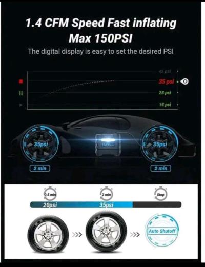 Portable Tire Inflator para autos motos y bicicletas - Thumbnail 6