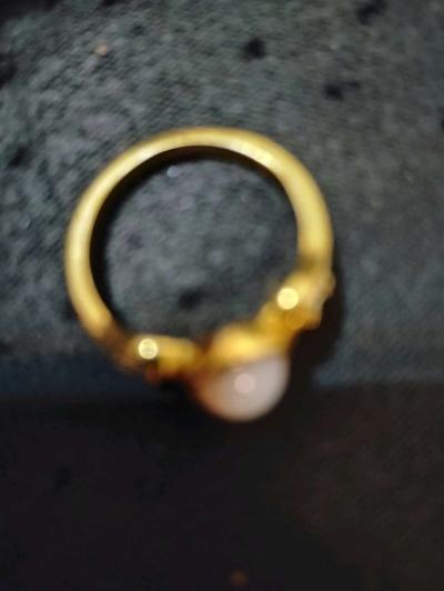 real opal ring gold womens pink stone - Thumbnail 2