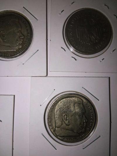 Antique German WWII postage stamps  and  20x 5 Rs coins - Thumbnail 5