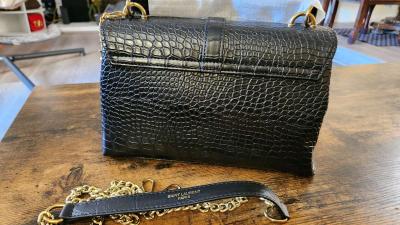 YSL black cowhide leather - Thumbnail 2