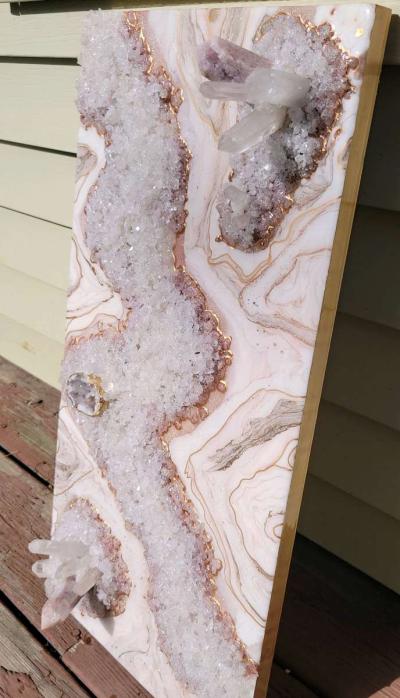 Pink Amethyst Geode Wall Art - Thumbnail 2
