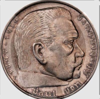 5 Reichsmark silver German WWII coins - Thumbnail 3