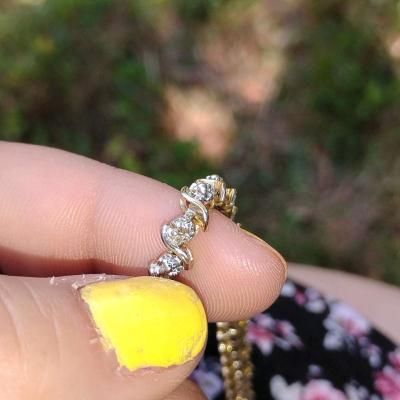 925 Sterling Silver Diamond Tennis Bracelet - Thumbnail 3