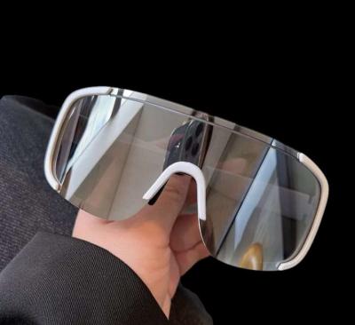 Oversized Square Frame Fashion Glasses  Unisex Dark Tinted - Thumbnail 1