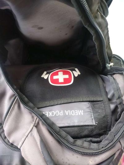 Backpack Swiss Gear Airflow Black Multi Compartments Lap Pad - Thumbnail 5